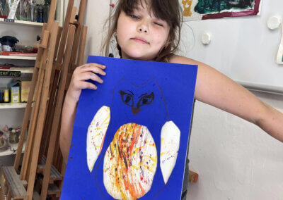 Malování a kreslení s dětmi barvbami na plátno